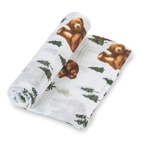 Brave Little Bear Baby Swaddle Blanket