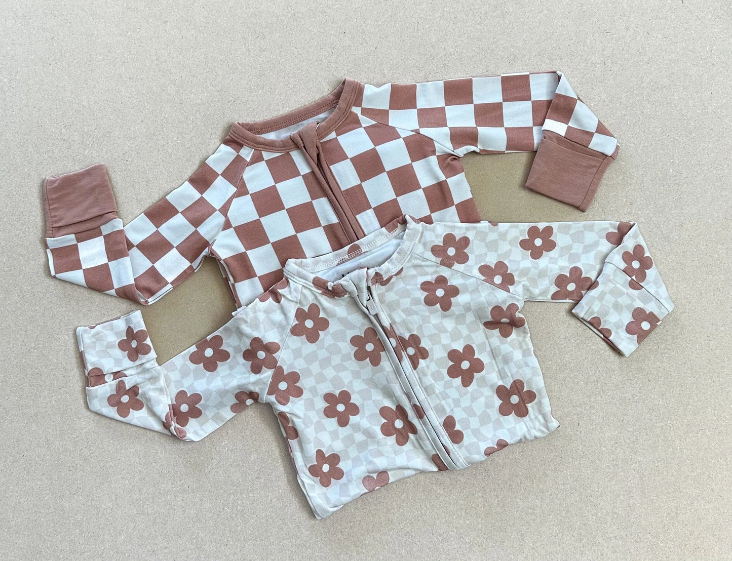 Bubblegum Checkers Bamboo Two Piece Pajamas