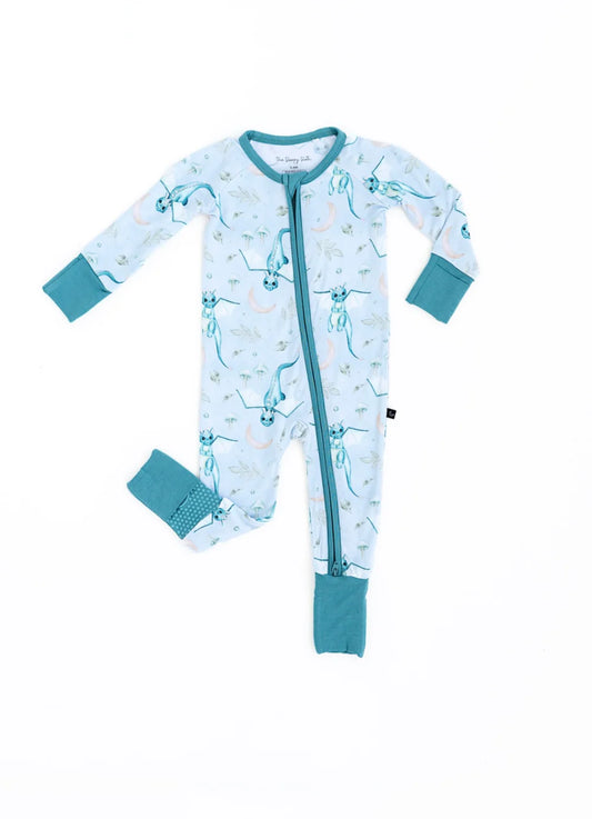 Dragon Dreams - Mist Bamboo Zip Pajamas