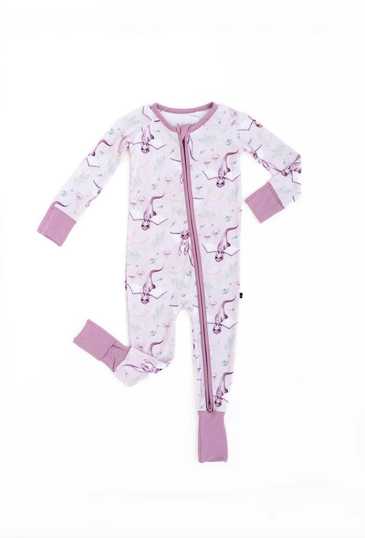 Dragon Dreams - Mauve Bamboo Zip Pajamas