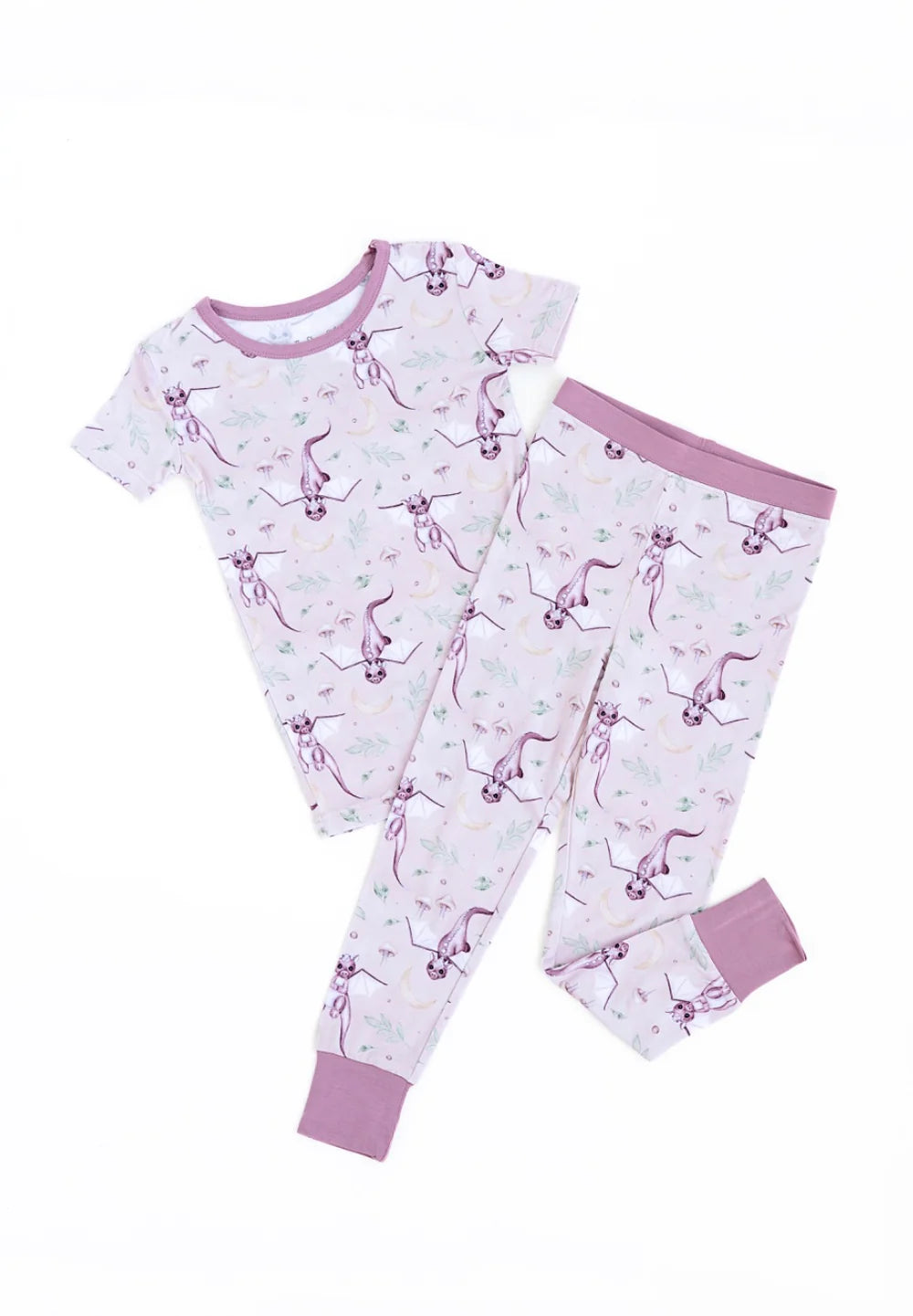 Dragon Dreams - Mauve Bamboo Two Piece Pajamas