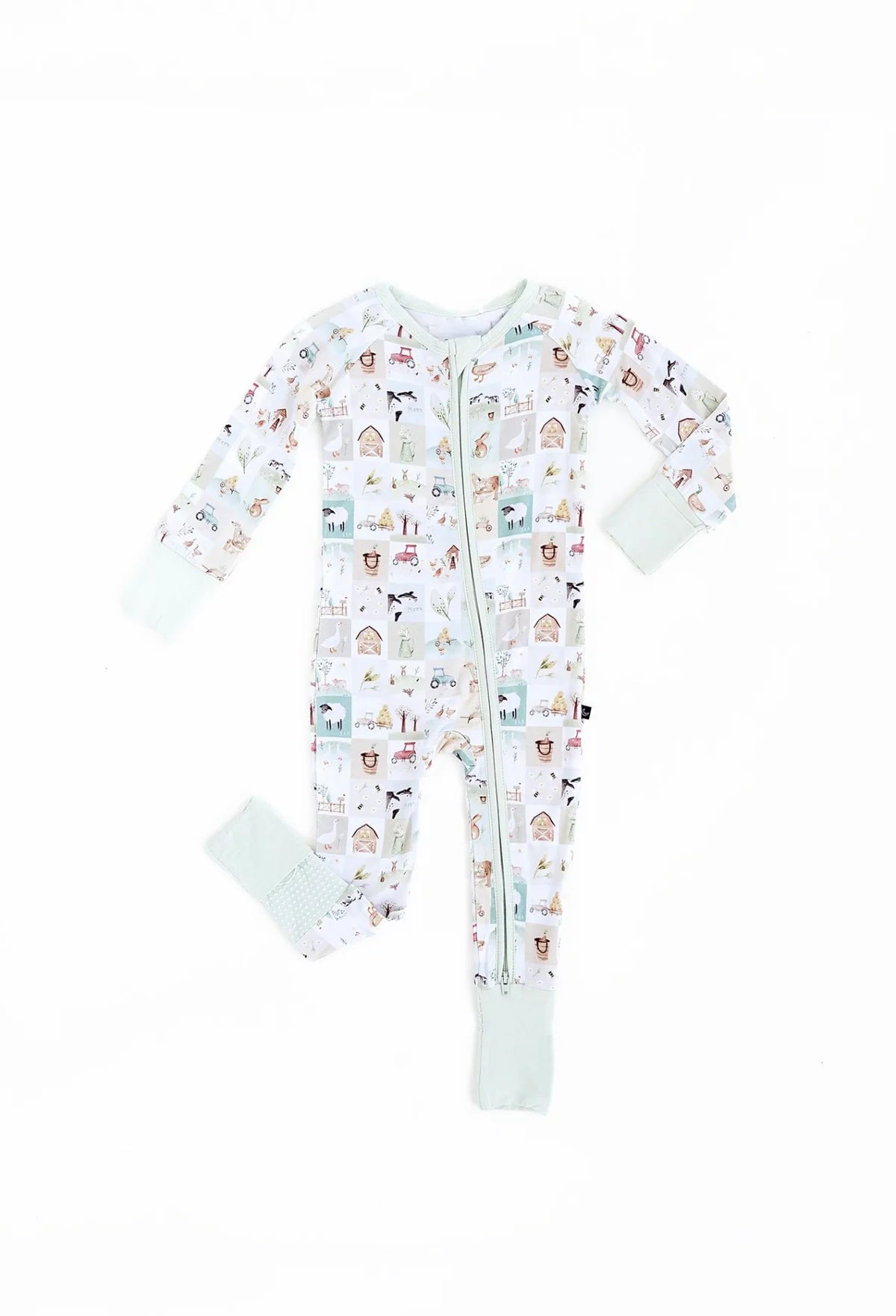 Farm Bamboo Zip Pajamas