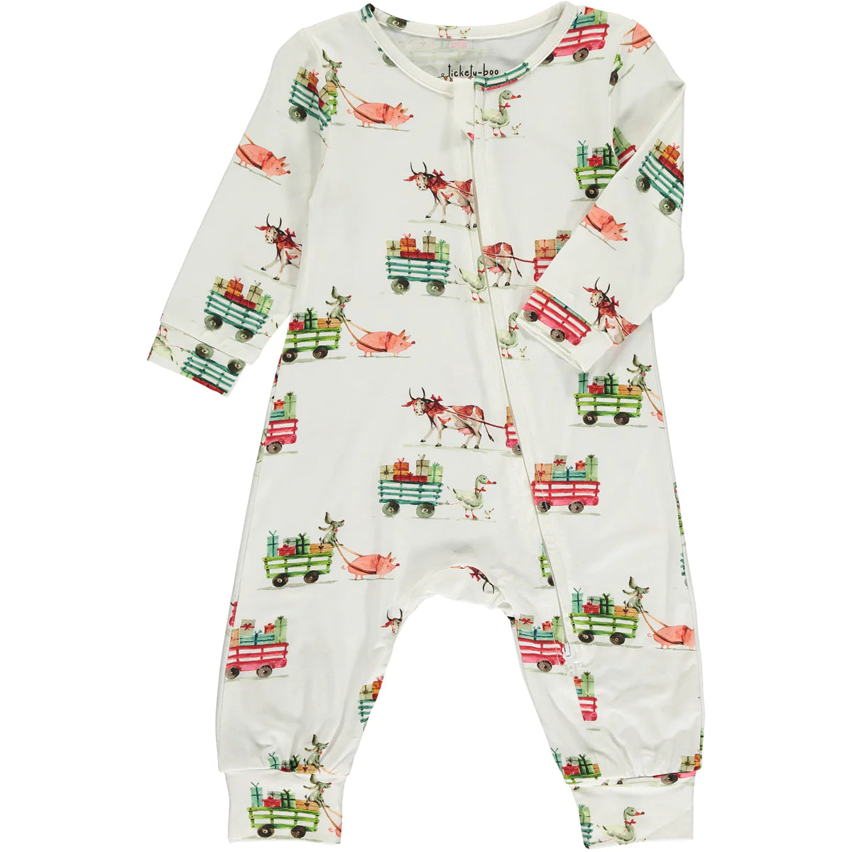 On the Farm (Cart) Zipper Romper