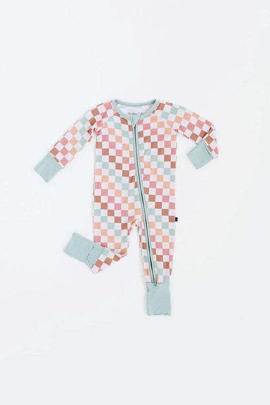 Checked Out Bamboo Zip Pajamas