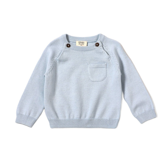 Milan Raglan Sweater Knit Baby Pullover (Organic Cotton)