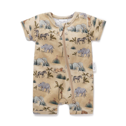 Safari Short Zip Romper