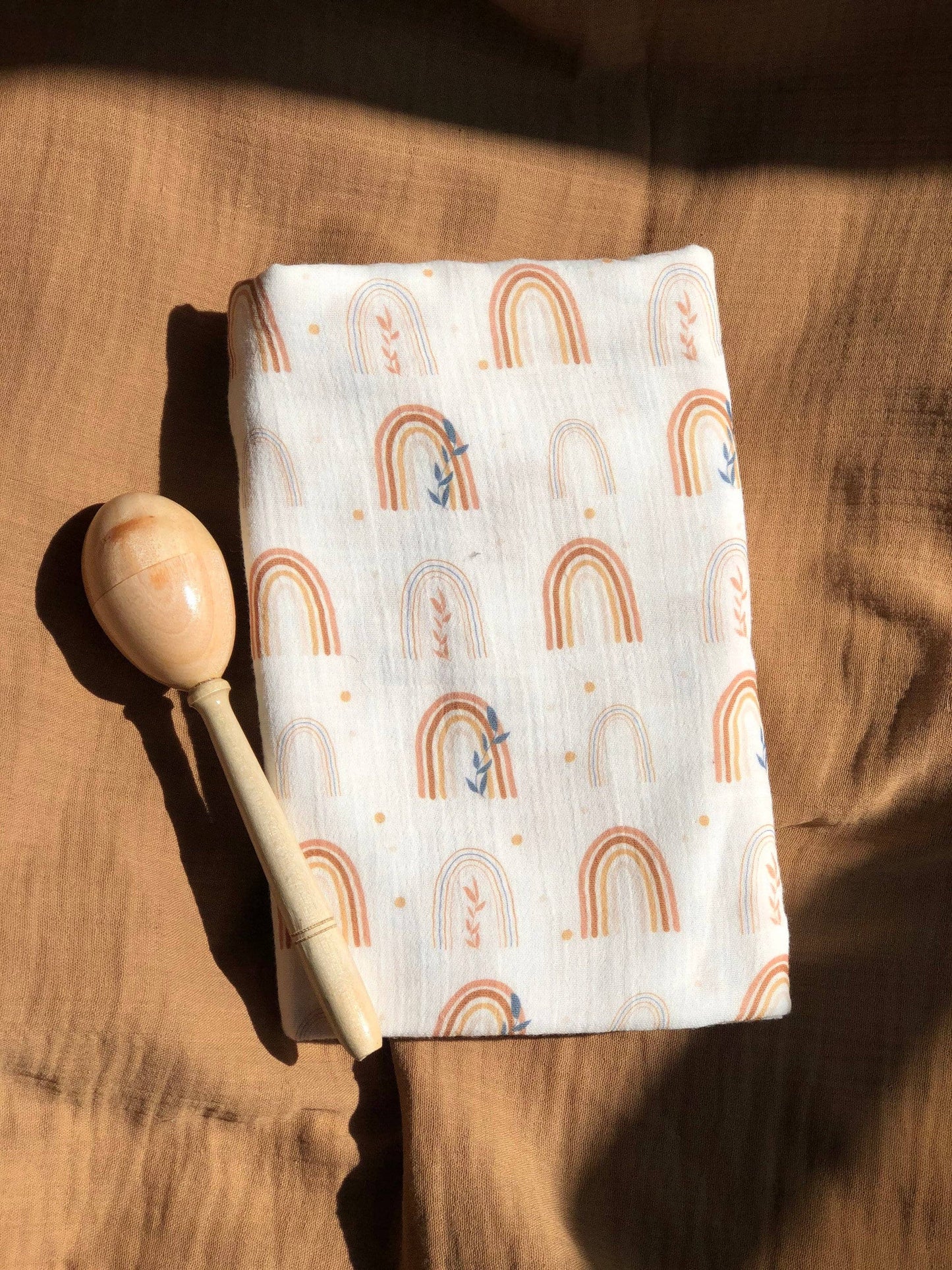 Rainbow Organic Muslin Blanket