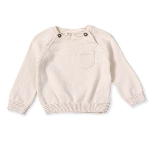 Milan Raglan Sweater Knit Baby Pullover (Organic Cotton)