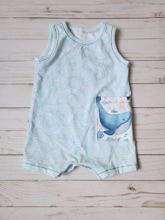 Whale Pocket Sea Romper