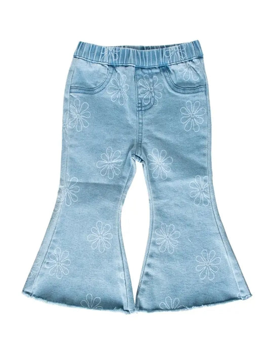 Sutton Bell Bottoms - Light Blue Floral