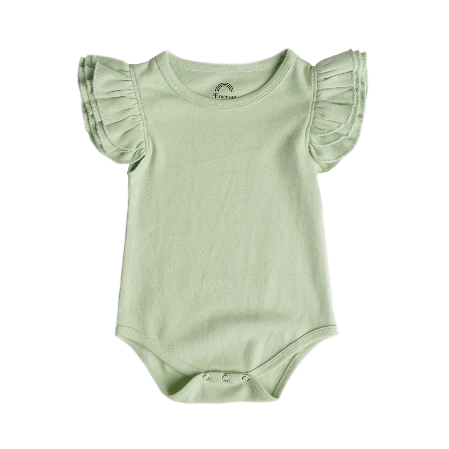 Seagrass Ruffle Sleeve Romper Onesie Baby