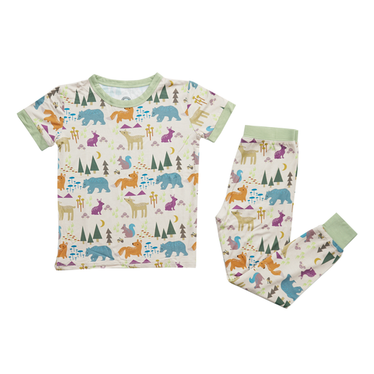 Forest Friends Short Sleeve Bamboo Pajama Set