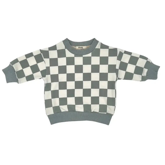 JORDAN (glacier) Checkered Organic Sweater